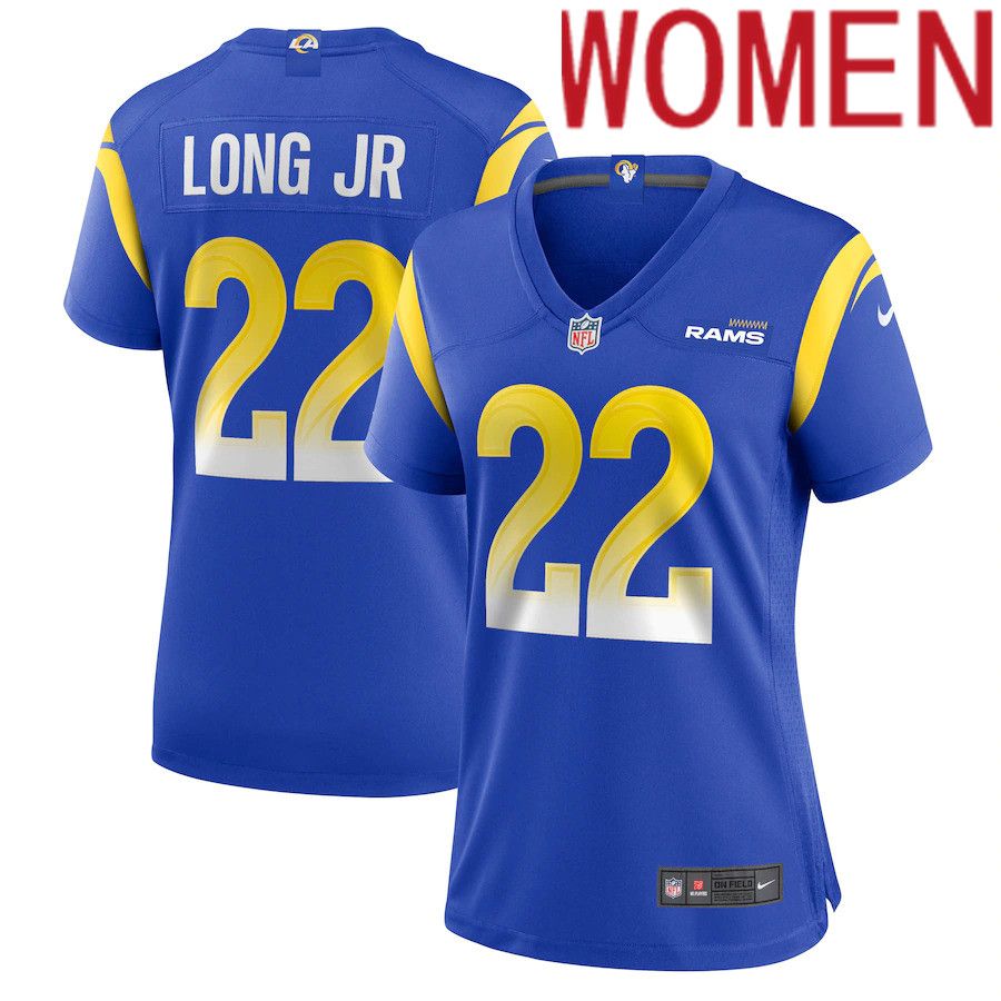 Women Los Angeles Rams #22 David Long Jr Nike Royal Game Player NFL Jersey